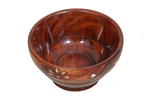 Premium handcrafted Sheesham wooden bowls (set of 4)
