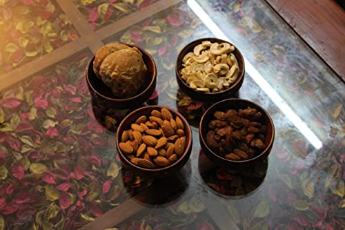 Premium handcrafted Sheesham wooden bowls (set of 4)