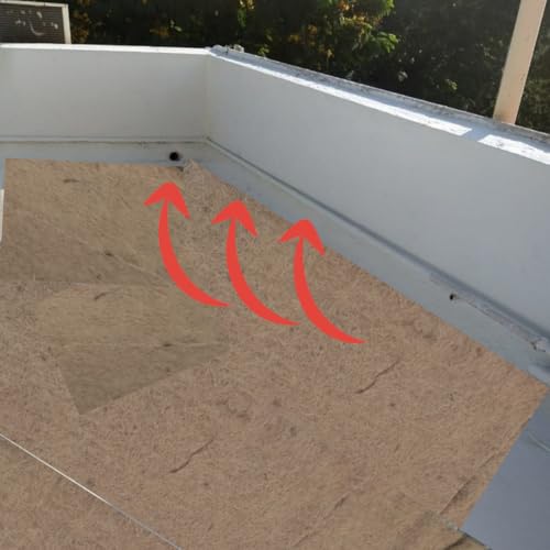 Coco Coir Non-Rubberized Natural Roll Sheet 1mtr *1mtr | Coco Fiber Mat for Hanging Basket, Garden & Terrace Bed, Mulch, Bedding for Pet & Reptile Cages - Anti Slip Snow & Ice