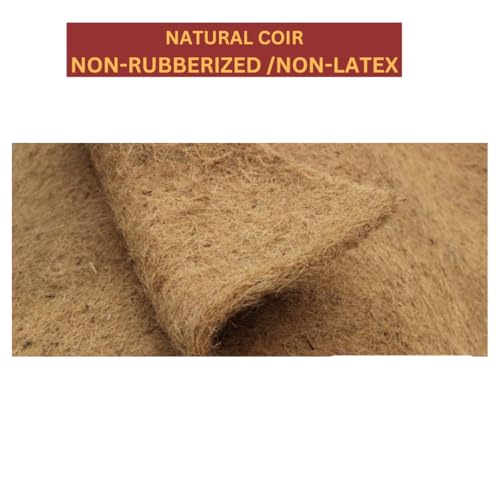 Coco Coir Non-Rubberized Natural Roll Sheet 1mtr *1mtr | Coco Fiber Mat for Hanging Basket, Garden & Terrace Bed, Mulch, Bedding for Pet & Reptile Cages - Anti Slip Snow & Ice