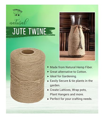 Pack Of 2 (2 X 250 Meters) | 2Ply | Raw Natural Jute Twine, Arts And Crafts Jute Rope For Packaging, String For Gifts, Diy Crafts, Brown