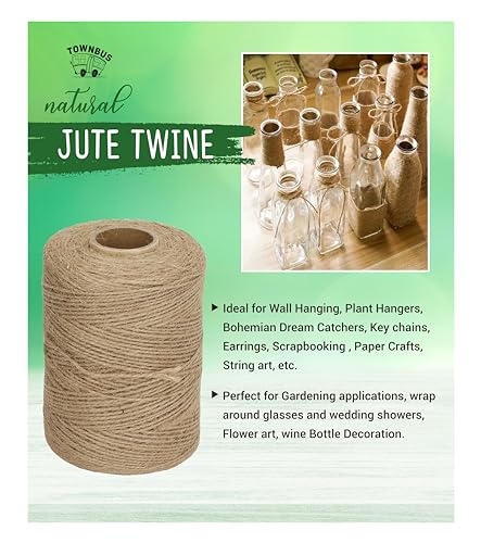 Pack Of 2 (2 X 250 Meters) | 2Ply | Raw Natural Jute Twine, Arts And Crafts Jute Rope For Packaging, String For Gifts, Diy Crafts, Brown