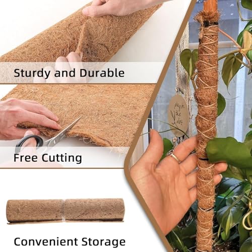 Coco Coir Non-Rubberized Natural Roll Sheet 1mtr *1mtr | Coco Fiber Mat for Hanging Basket, Garden & Terrace Bed, Mulch, Bedding for Pet & Reptile Cages - Anti Slip Snow & Ice