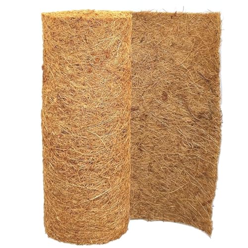 Coco Coir Non-Rubberized Natural Roll Sheet 1mtr *1mtr | Coco Fiber Mat for Hanging Basket, Garden & Terrace Bed, Mulch, Bedding for Pet & Reptile Cages - Anti Slip Snow & Ice