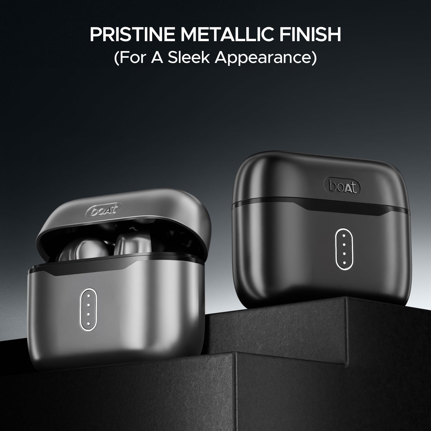 boAt Airdopes 141 Pro Buds, 13mm Drivers, Metallic Finish, 60HRS Battery, 4Mics ENx, Fast Charge, IPX5, v5.3 Bluetooth TWS in Ear Earbuds Wireless Earphones with mic (Surfer Silver)