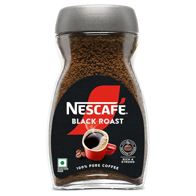 Nescafe Classic Black Roast Instant Coffee | Roasted Longer For A Stronger Cup | Strong & Intense | 100% Pure Soluble Coffee Powder | 90g, Jar