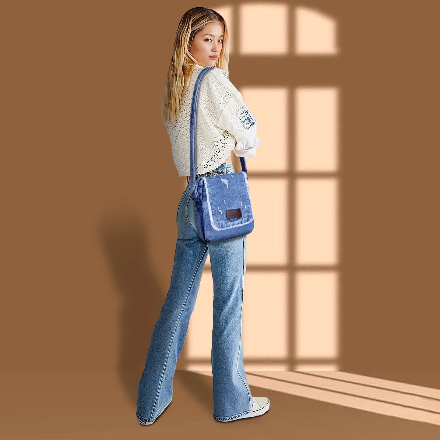 Denim Crossbody Sling Bag, a stylish and functional accessory designed for everyday use