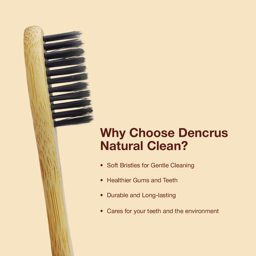 Eco Friendly Bamboo Toothbrush – with Charcoal Bristles (pack of 3)