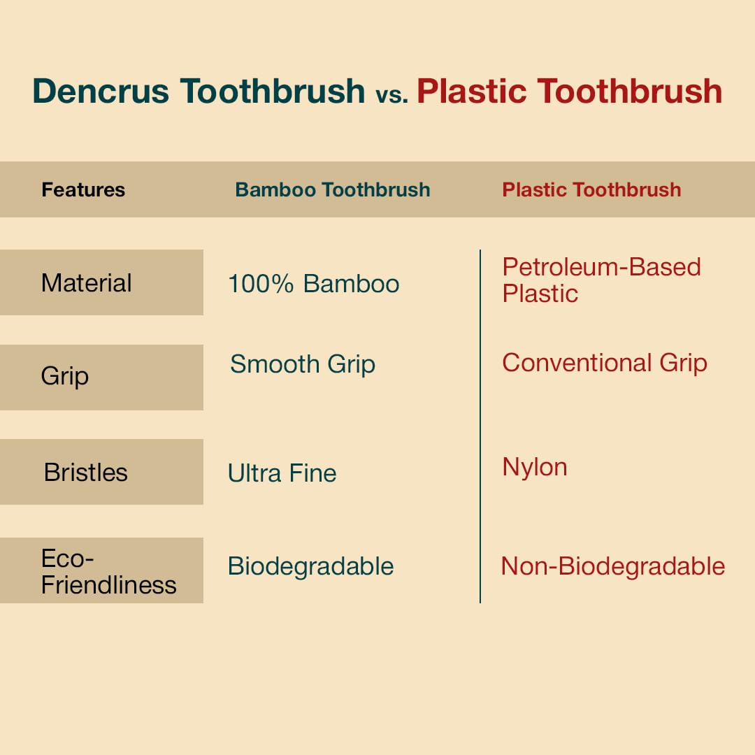 Eco Friendly Bamboo Toothbrush – with Charcoal Bristles (pack of 3)