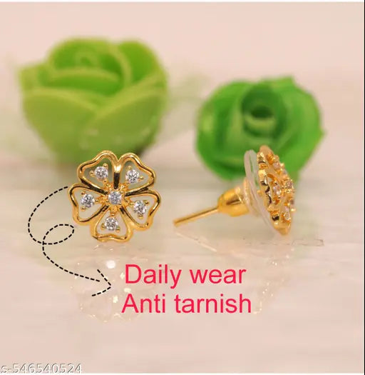 Trendy Gold plated Earring Stud Earring American Earring for Women and girl's.