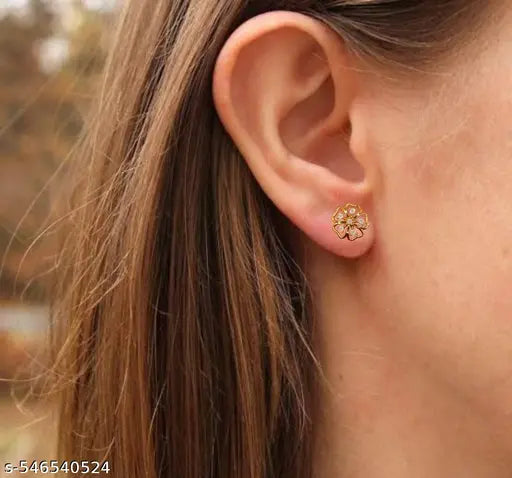 Trendy Gold plated Earring Stud Earring American Earring for Women and girl's.