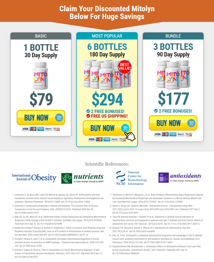 MITOLYN, unlock your metabolic power, burn more calories and feel great with MITOLYN