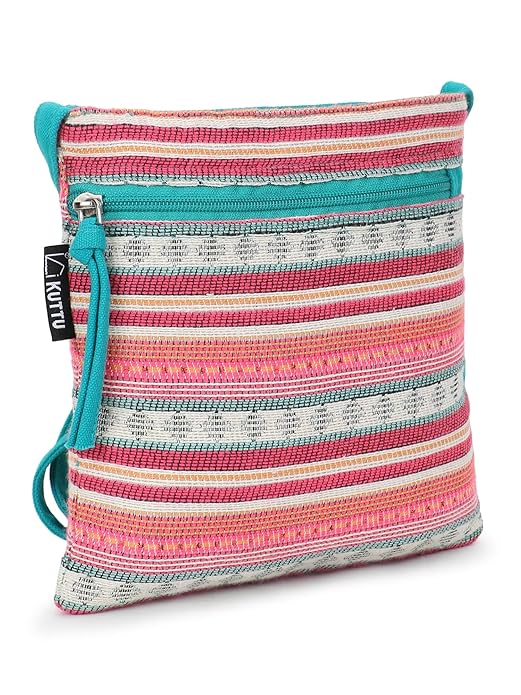Striped Cotton Lurex Jacquard Sling Bag