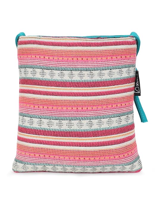 Striped Cotton Lurex Jacquard Sling Bag