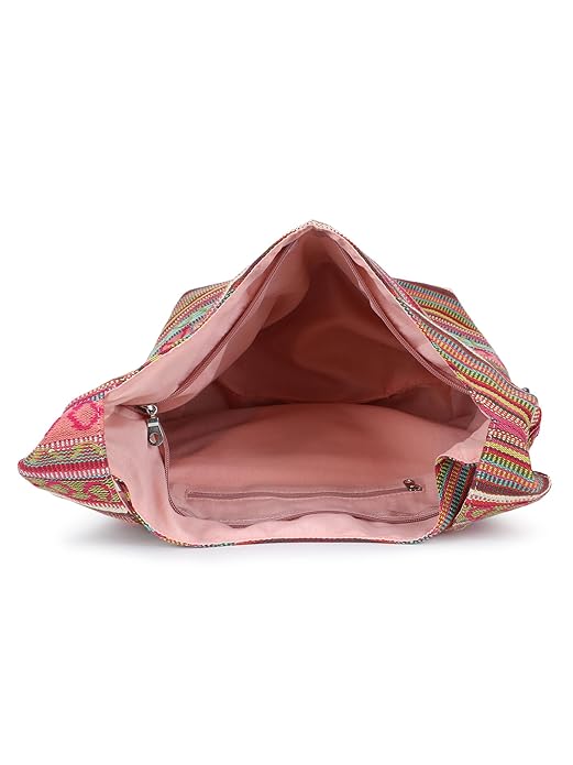 Striped Cotton Lurex Jacquard Sling Bag