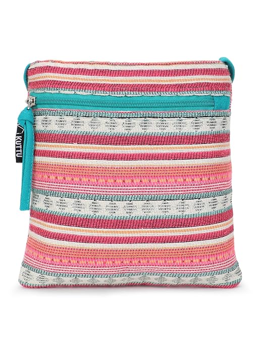 Striped Cotton Lurex Jacquard Sling Bag