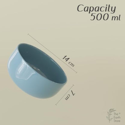 Ceramic Bowl with Multipurpose Uses Lid, Coaster | Dishwasher & Microwave Safe | Snack Bowl | Mixing Bowl