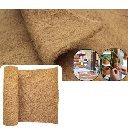 Coco Coir Non-Rubberized Natural Roll Sheet 1mtr *1mtr | Coco Fiber Mat for Hanging Basket, Garden & Terrace Bed, Mulch, Bedding for Pet & Reptile Cages - Anti Slip Snow & Ice