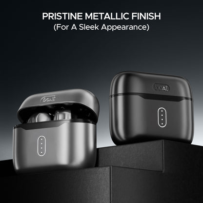 boAt Airdopes 141 Pro Buds, 13mm Drivers, Metallic Finish, 60HRS Battery, 4Mics ENx, Fast Charge, IPX5, v5.3 Bluetooth TWS in Ear Earbuds Wireless Earphones with mic (Surfer Silver)