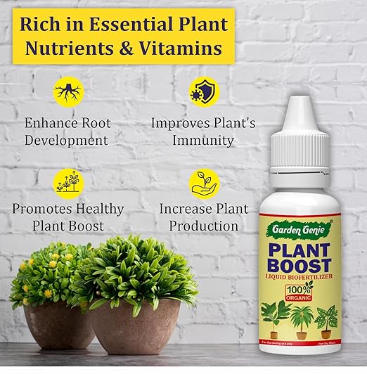 Plant Boost Liquid Biofertilizer, (3 x 50ml) | Organic Plant Booster - Promotes Healthy Roots & Speed Growth of All Home Garden Plants