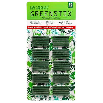 GreenStix Fertilizer Sticks | Multi-Purpose Fertilizer Sticks, Natural Food for Plants (50 GreenStix)