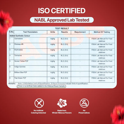 Hibiscus Tea ( 50 gm of 2 jar) | SKIN GLOW ENHANCING TEA | Flower Based - Herbal Tea - Caffeine Free - Tangy Flavor - Non-GMO |