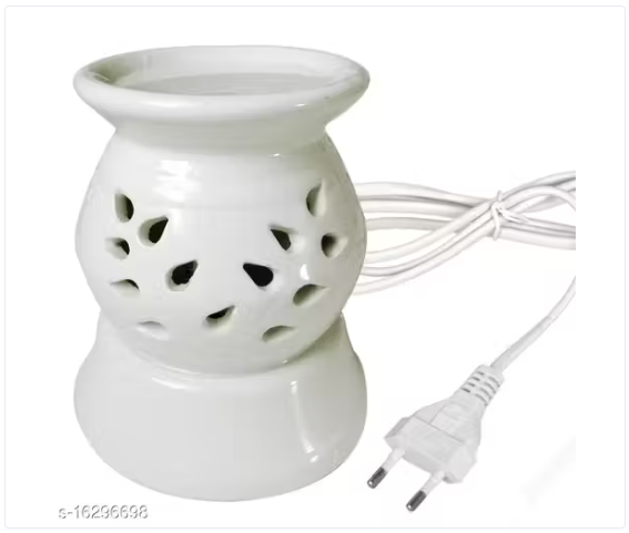 Ceramic Electric Diffuser Aroma Oil Home Fragrance Oil Burner Night Lamp Rose Lavender jasmine mogra Aroma Oil 10ml Each for Home office hotel Spa