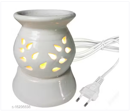 Ceramic Electric Diffuser Aroma Oil Home Fragrance Oil Burner Night Lamp Rose Lavender jasmine mogra Aroma Oil 10ml Each for Home office hotel Spa