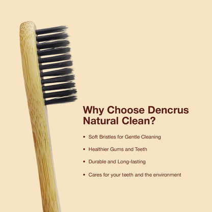 Eco Friendly Bamboo Toothbrush – with Charcoal Bristles (pack of 3)