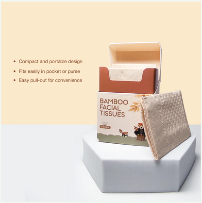 Bamboo Office Desk Essentials - Bamboo Thermos Bottle | Eco-Friendly Diary | Pocket Tissue (2 Pack) | Mobile Stand