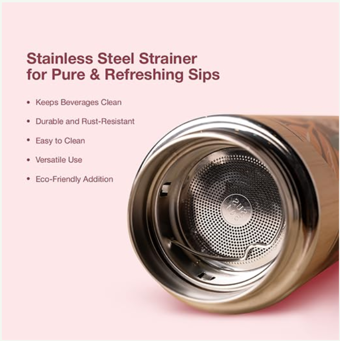 Bamboo Office Desk Essentials - Bamboo Thermos Bottle | Eco-Friendly Diary | Pocket Tissue (2 Pack) | Mobile Stand