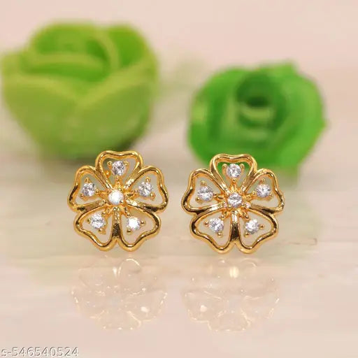 Trendy Gold plated Earring Stud Earring American  Earring for Women and girl's.