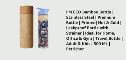Eco-friendly Bamboo exterior Thermos water bottle (500 ml)