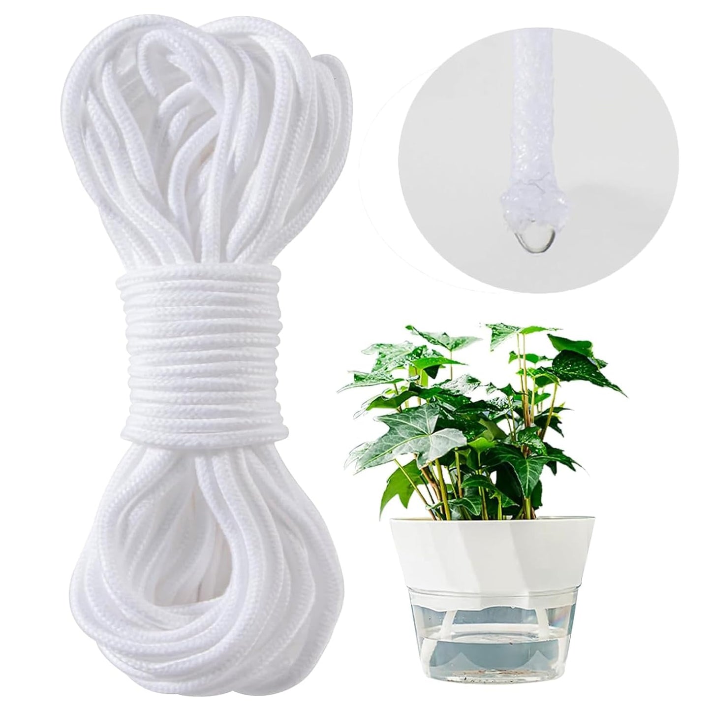 50 ft self-watering wick cord for potted plants