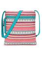 Striped Cotton Lurex Jacquard Sling Bag