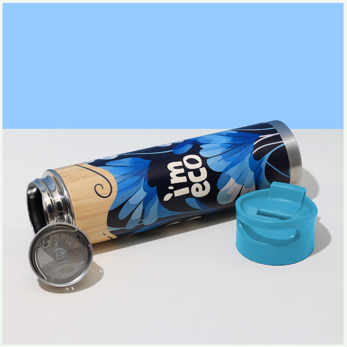 Eco-friendly Bamboo exterior Thermos water bottle (500 ml)